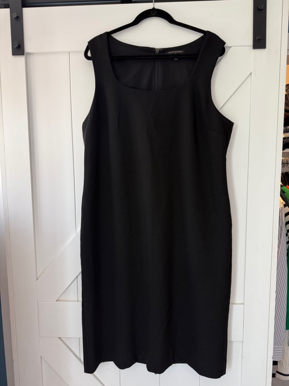 Classic Banana Republic Factory Black Sleeveless Shift Dress - 16 Tall